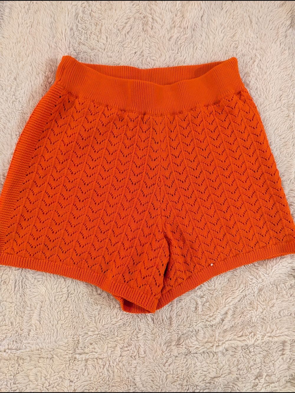 Shona Joy Mikayla Hibiscus Crochet Knit‎ High-Waist Shorts